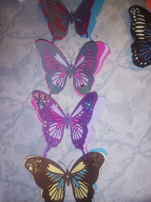 Medium 3D butterfly party decor, home decor, party favors, scrapbooking, card making - image2